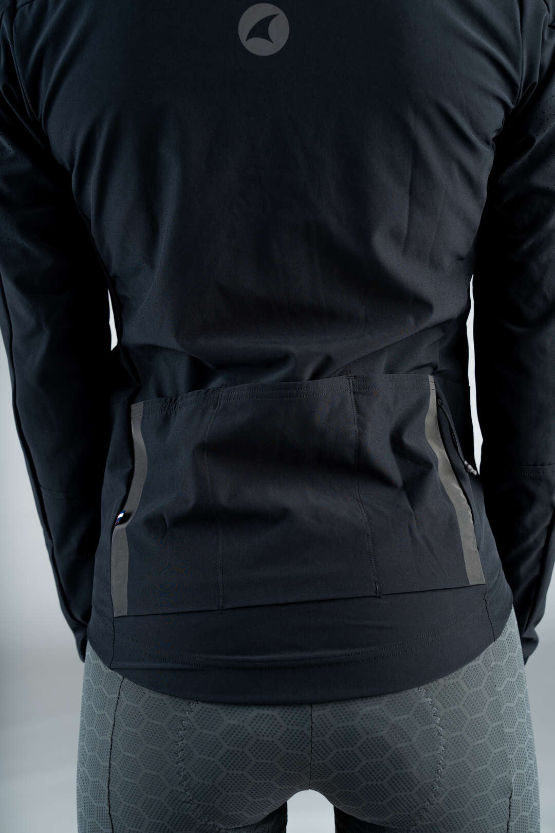Women's Black Thermal Cycling Jacket - Back Pockets