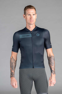 Men's Black Ascent Aero Cycling Jersey - Front View