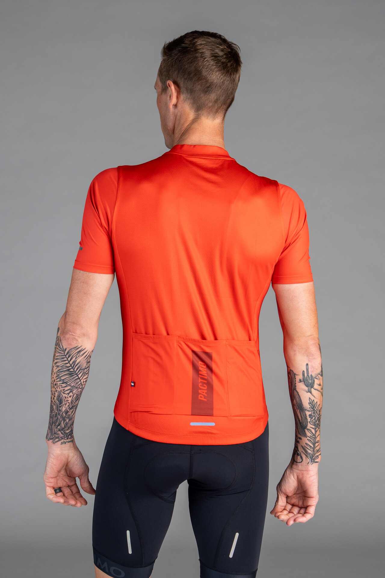 Men's Red Ascent Cycling Jersey - Back View