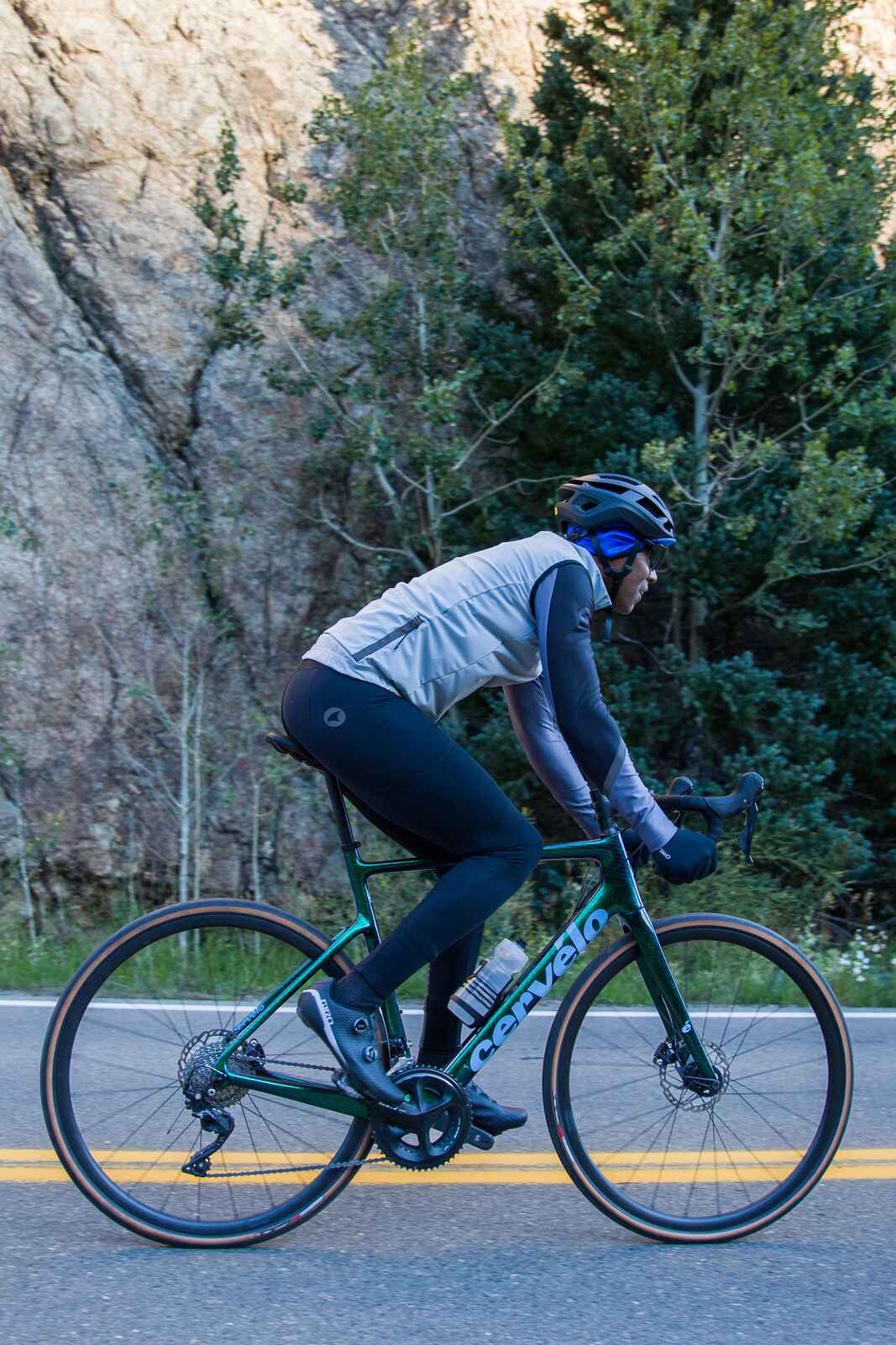 Men's Thermal Cycling Bib Tights - In Action