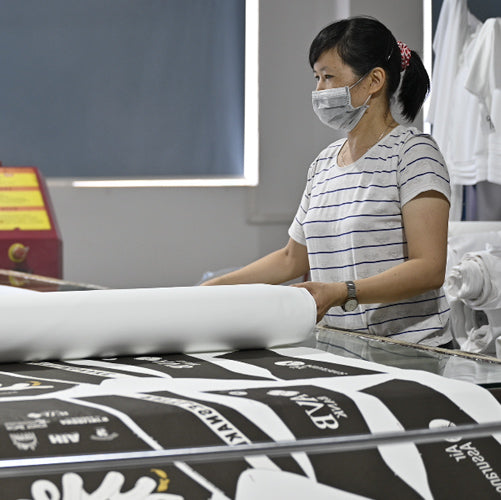 Pactimo Cycling Clothing Factory Photo Cutting Fabric