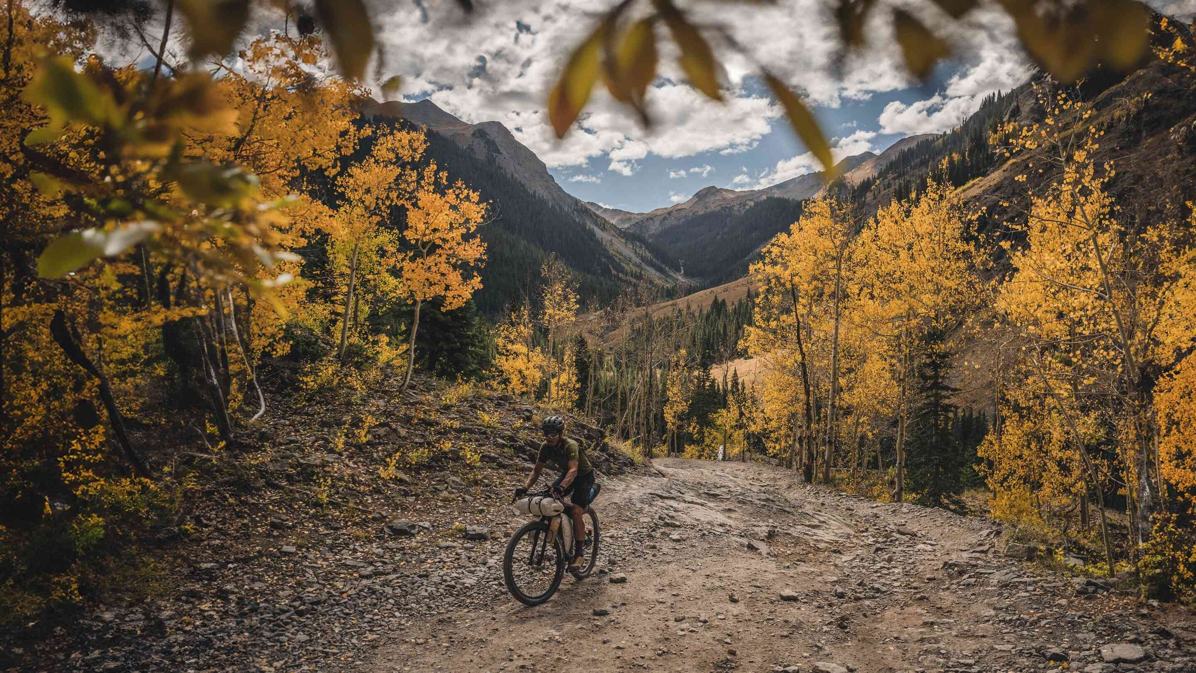 Bike Packing in Colorado with Leaves Changing