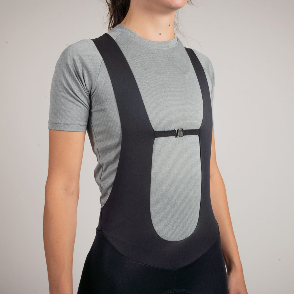 Women's Wool Cycling Base Layer - On Body Front View