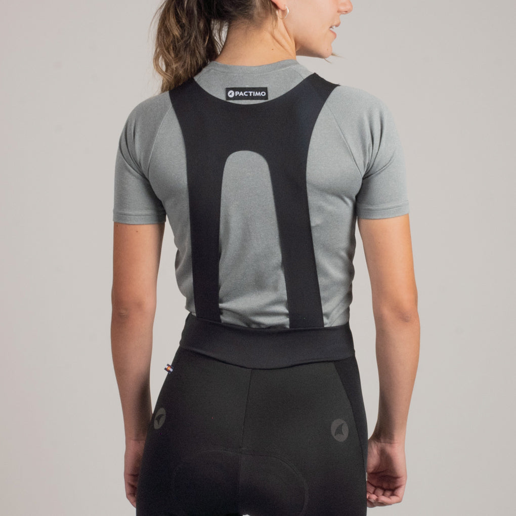 Women's Wool Cycling Base Layer - On Body Back View