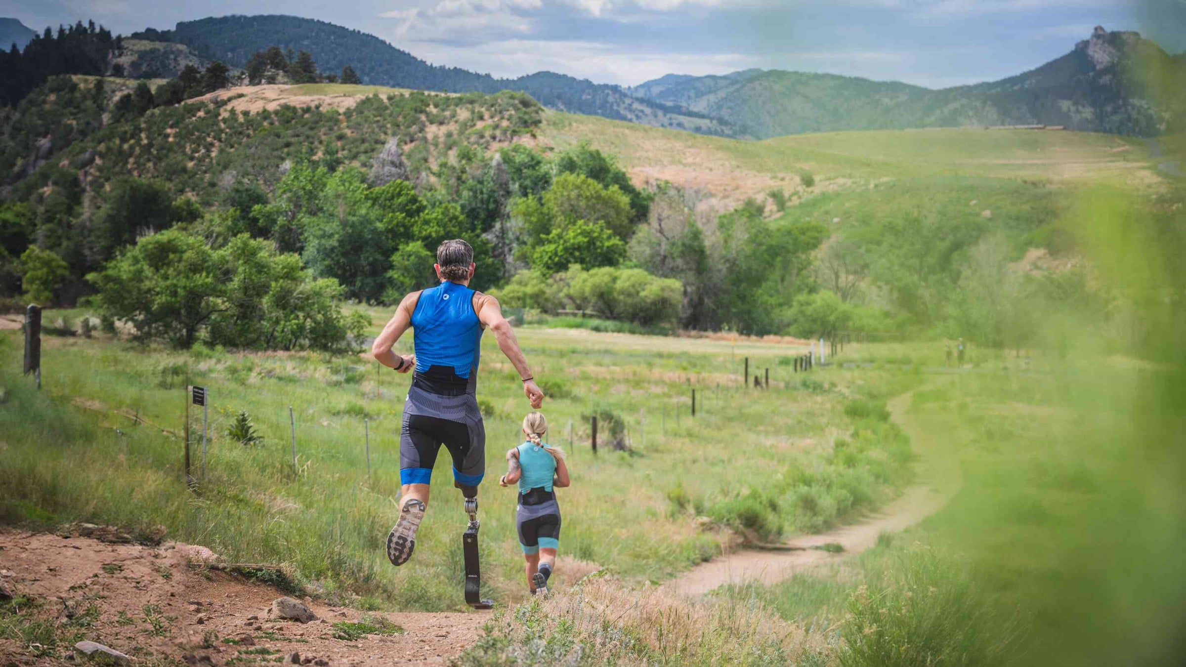 Triathletes Running in Colorado