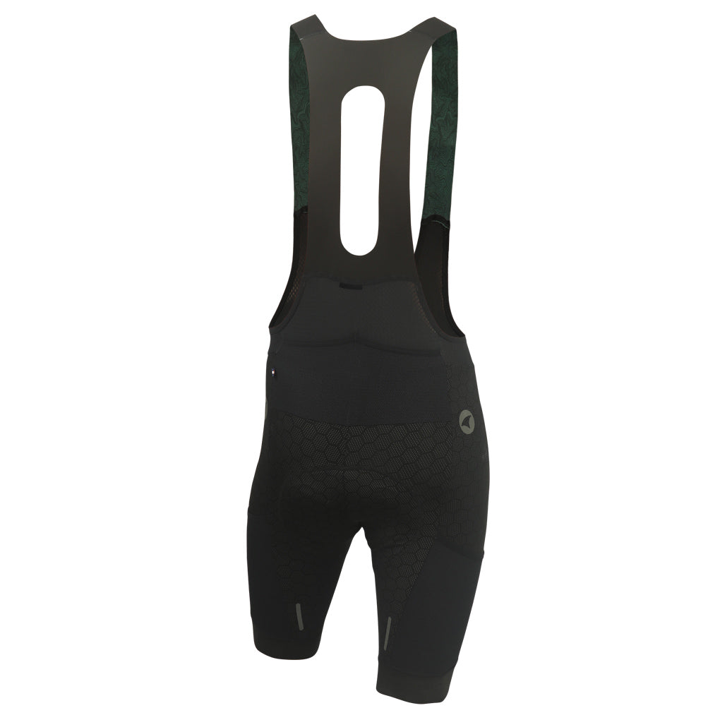 Men's "12-hour" Cargo Bib Shorts - Back View #color_black