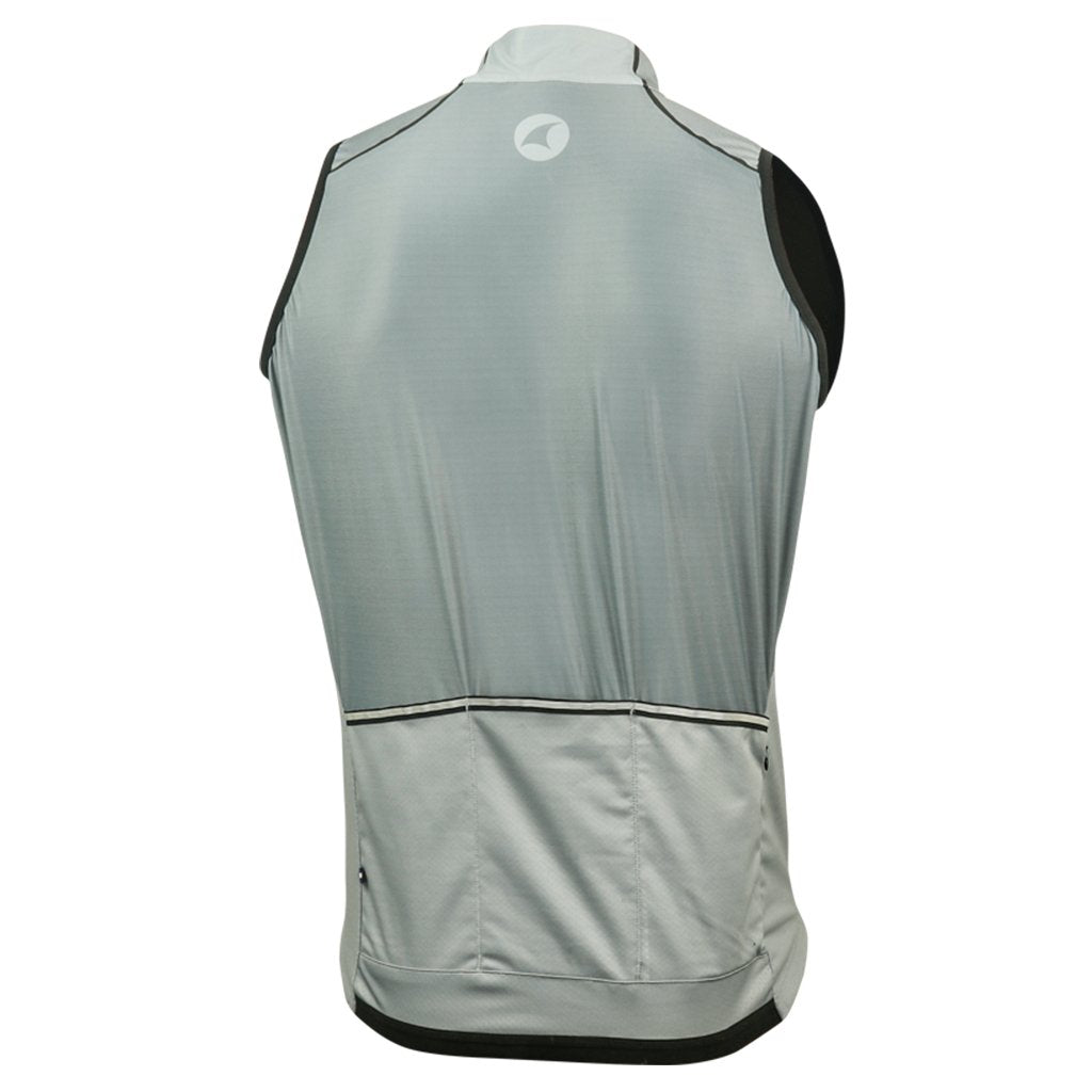 Mens Cycling Vest - Keystone Back View #color_fog-grey