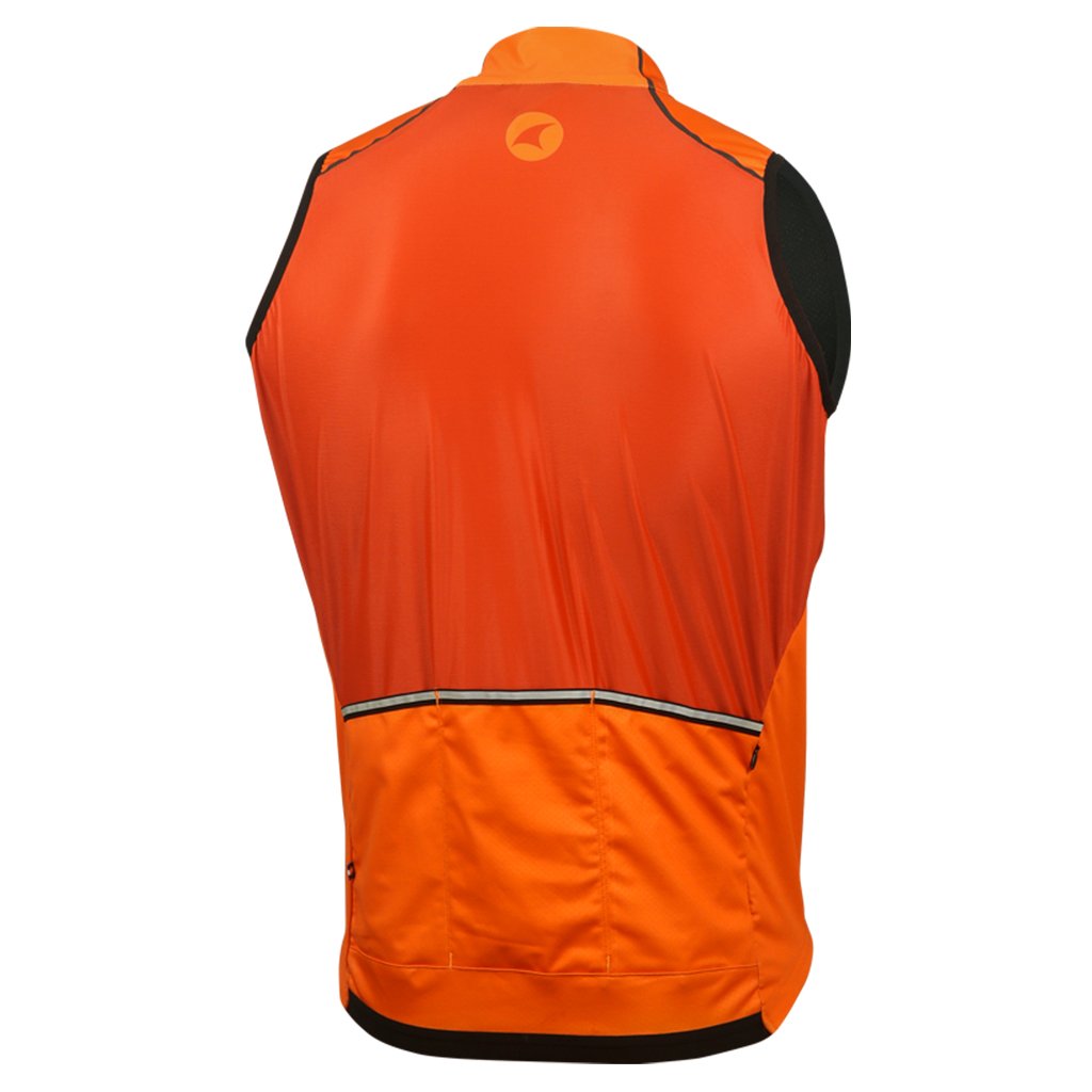 Mens Cycling Vest - Keystone Back View #color_sunset