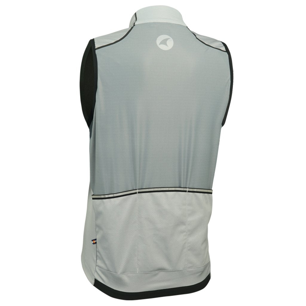 Womens Cycling Vest - Keystone Back View #color_fog-grey