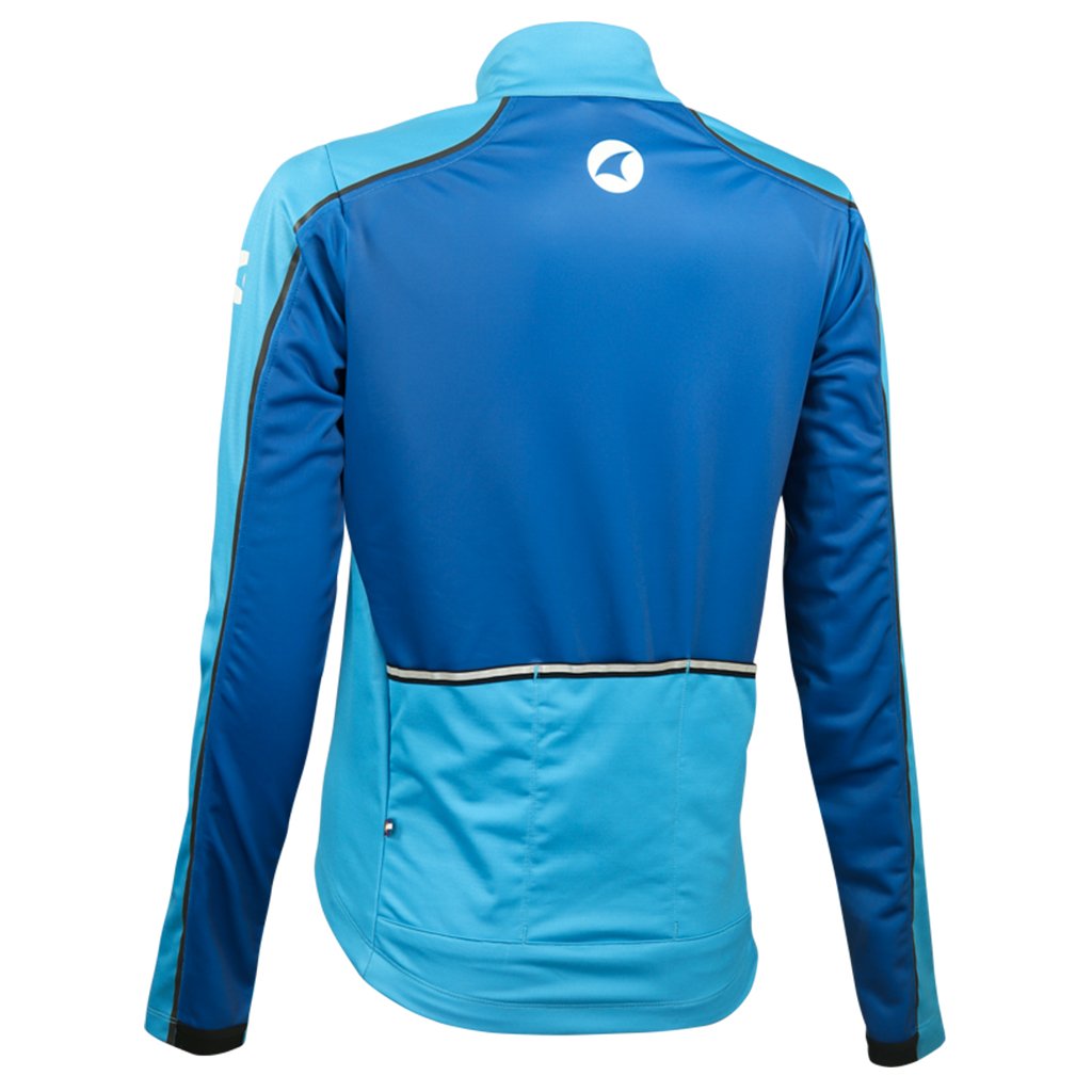 Women's Thermal Cycling Jacket - Back View #color_glacial-blue