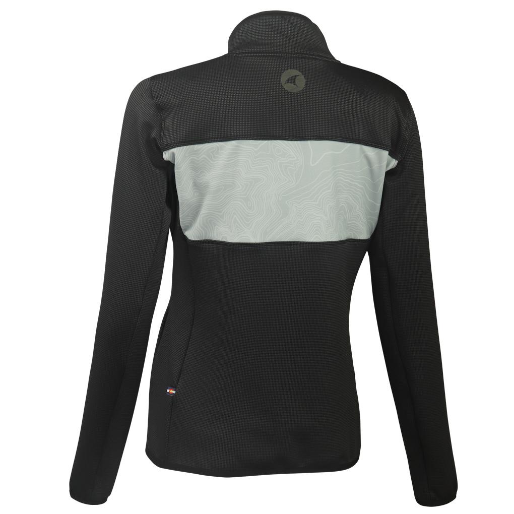 Women's Half Zip Pullover - Back View #color_pewter