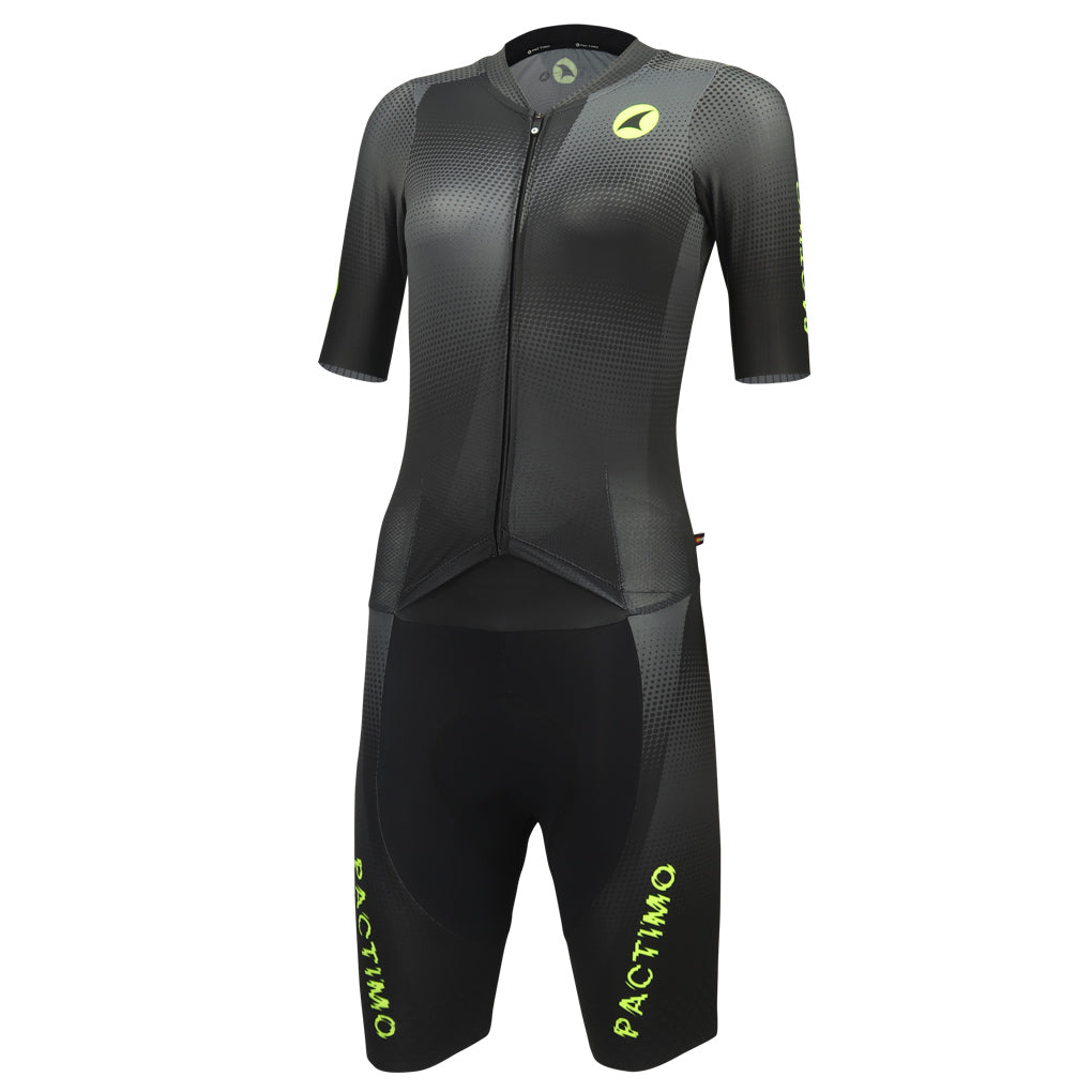Womens Short Sleeve Cycling Skinsuit - Front View