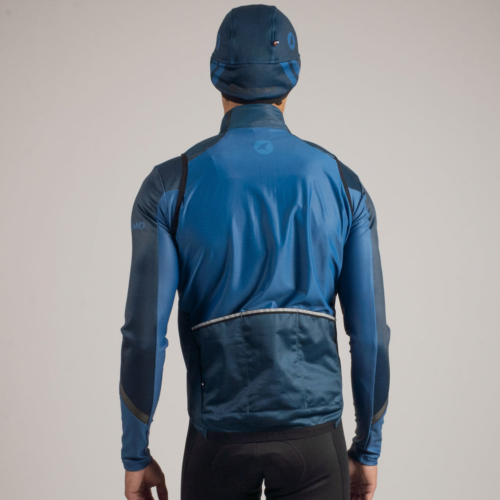 Mens Cycling Vest - Keystone on Body Back View #color_navy