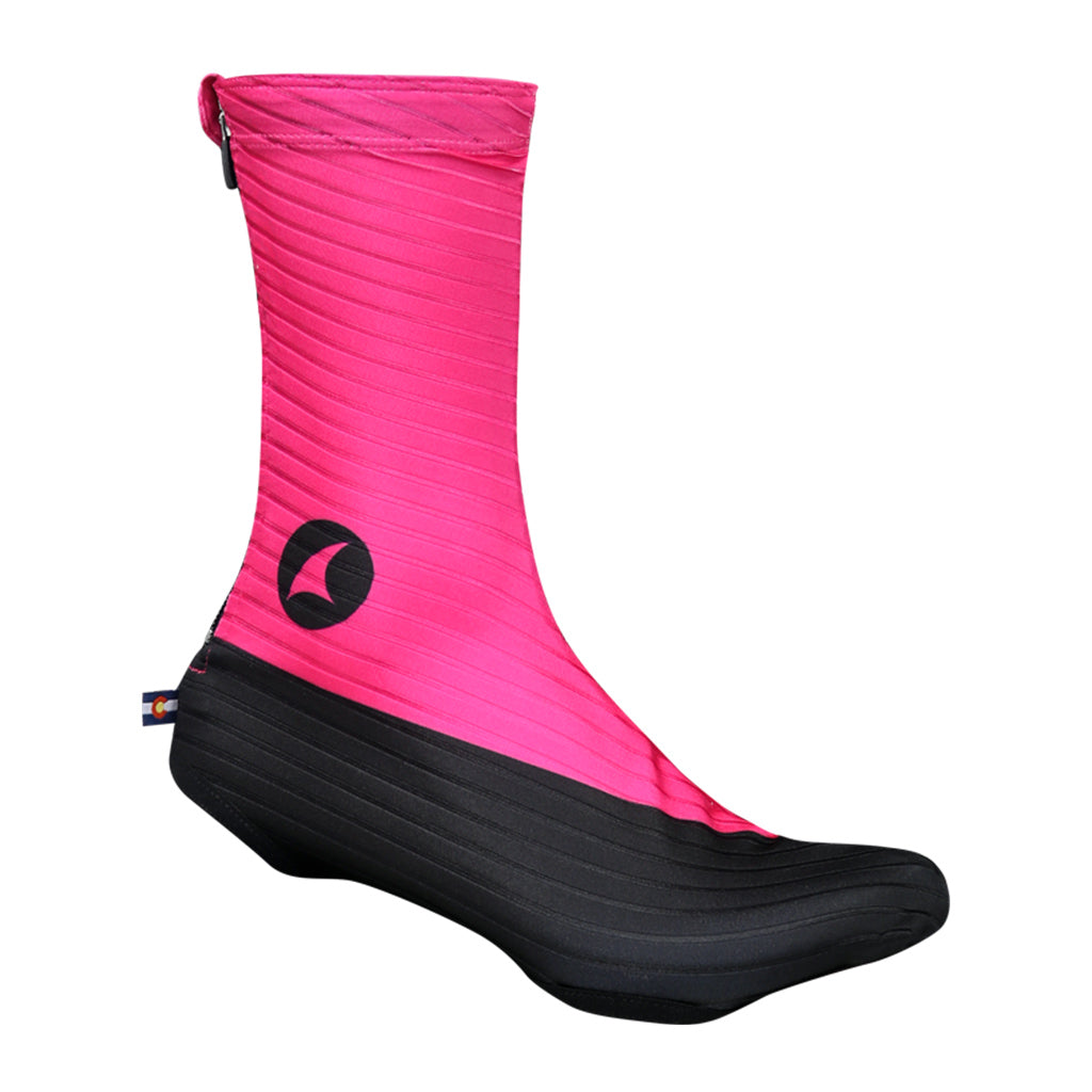 Full Zip Cycling Shoe Covers #color_rubine