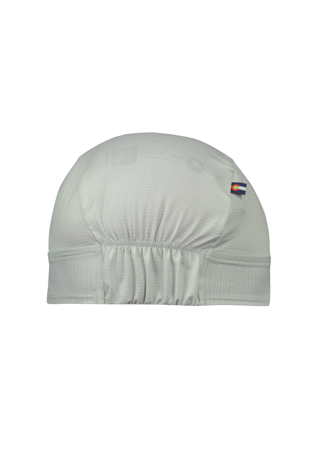 White Cycling Summer Skull Cap - Back View
