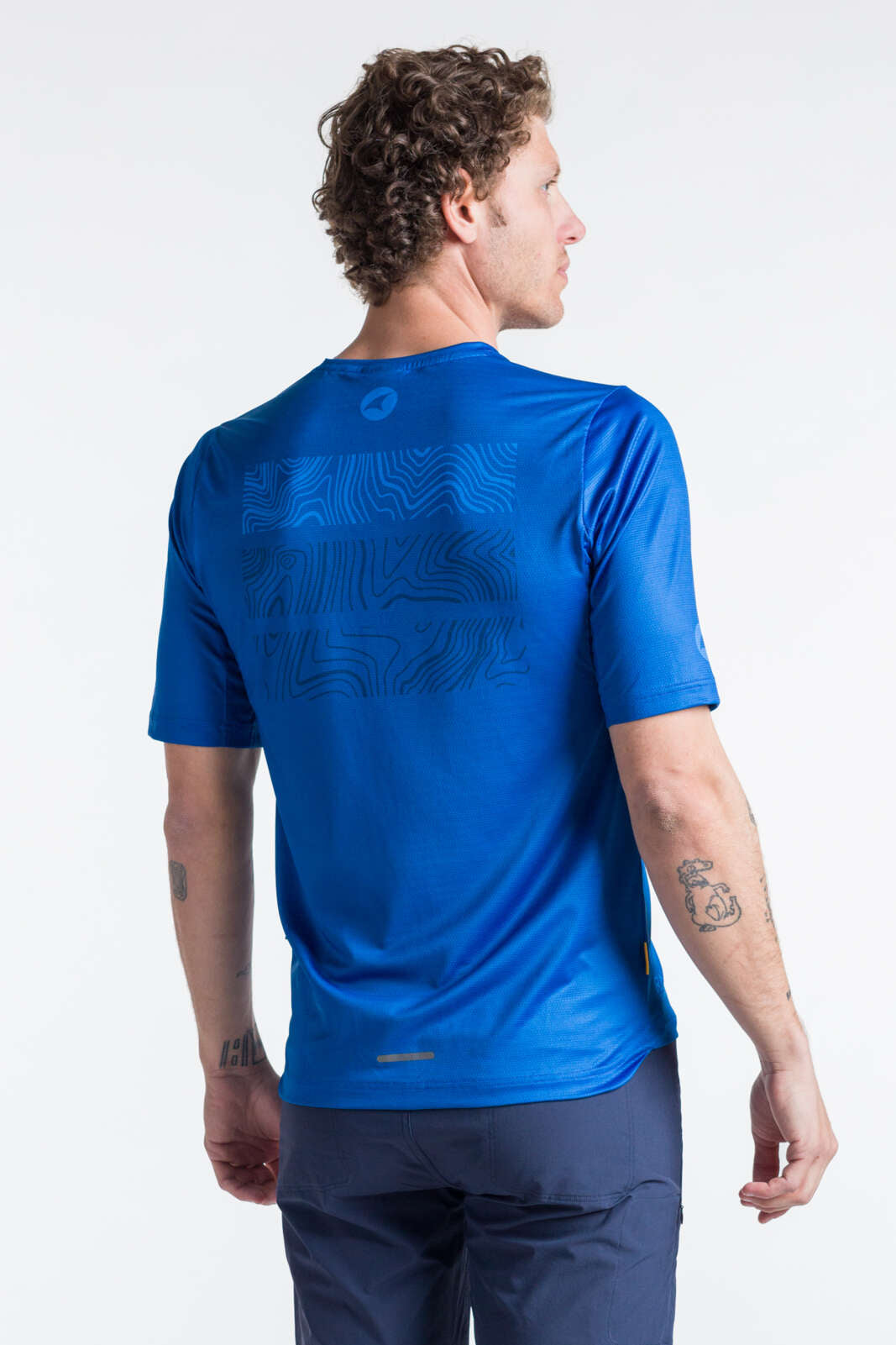 Men's Blue MTB Jersey - Range Trail Back View