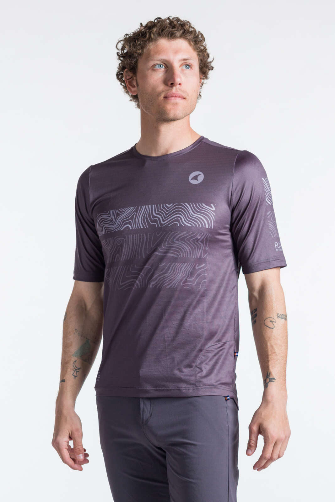 Men's Charcoal MTB Jersey - Range Trail Front View