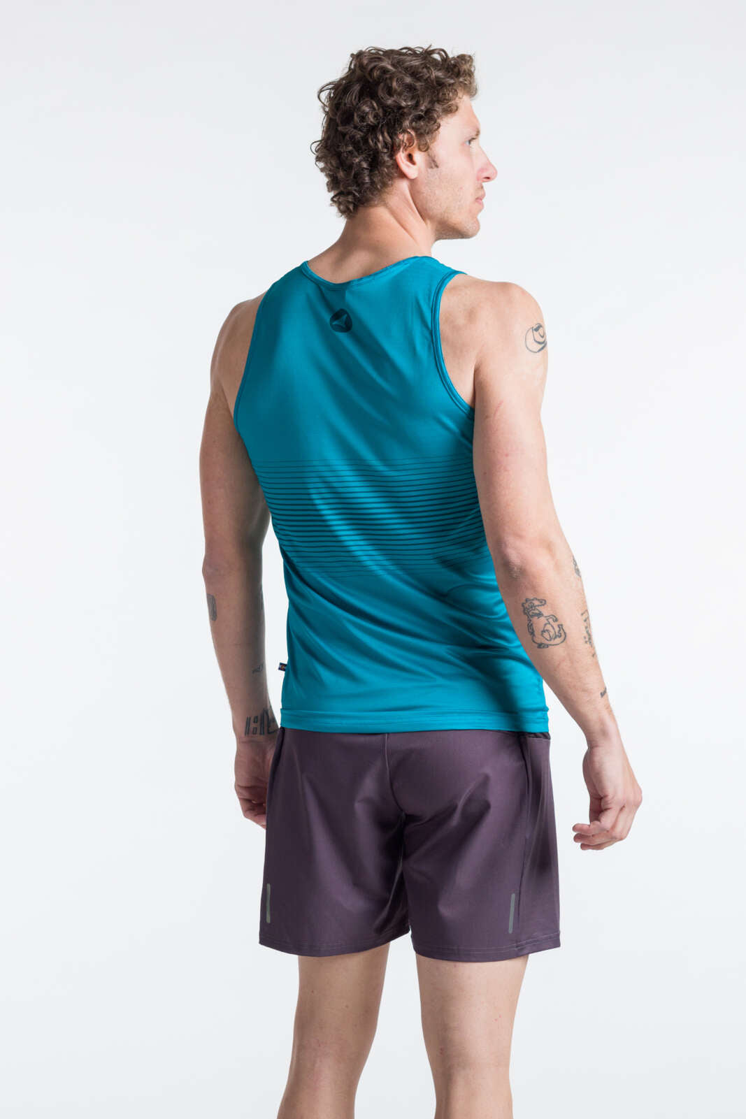 Men's Charcoal Grey Running Shorts - Back View