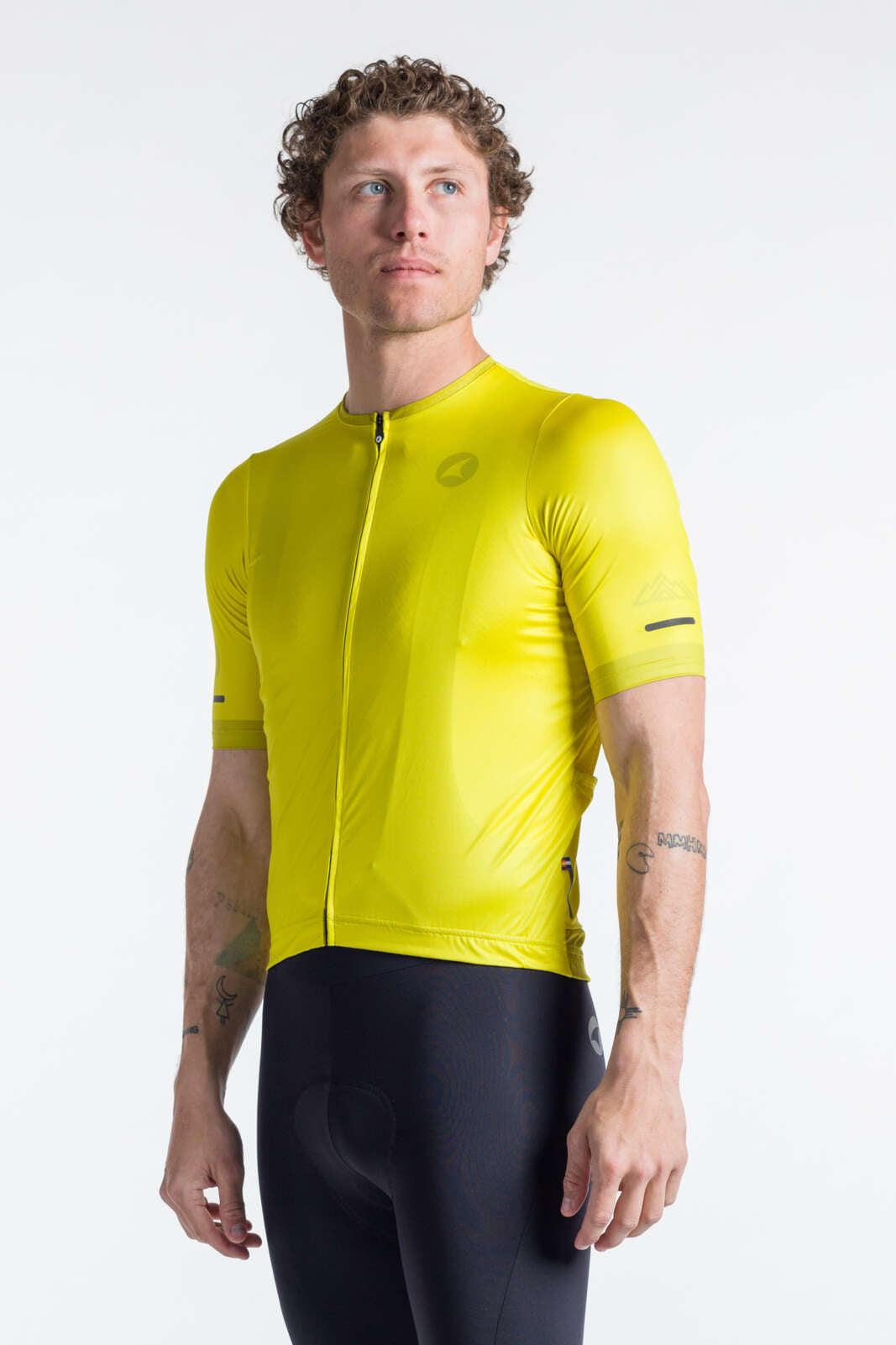 Men's Best Yellow Cycling Jersey - Summit Front View