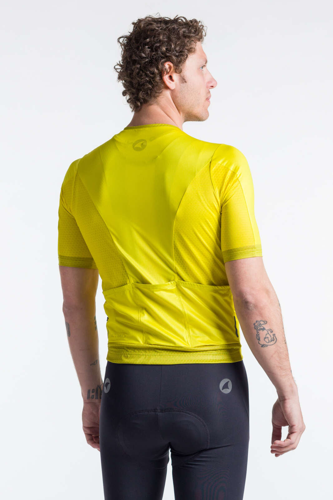 Men's Best Yellow Cycling Jersey - Summit Back View