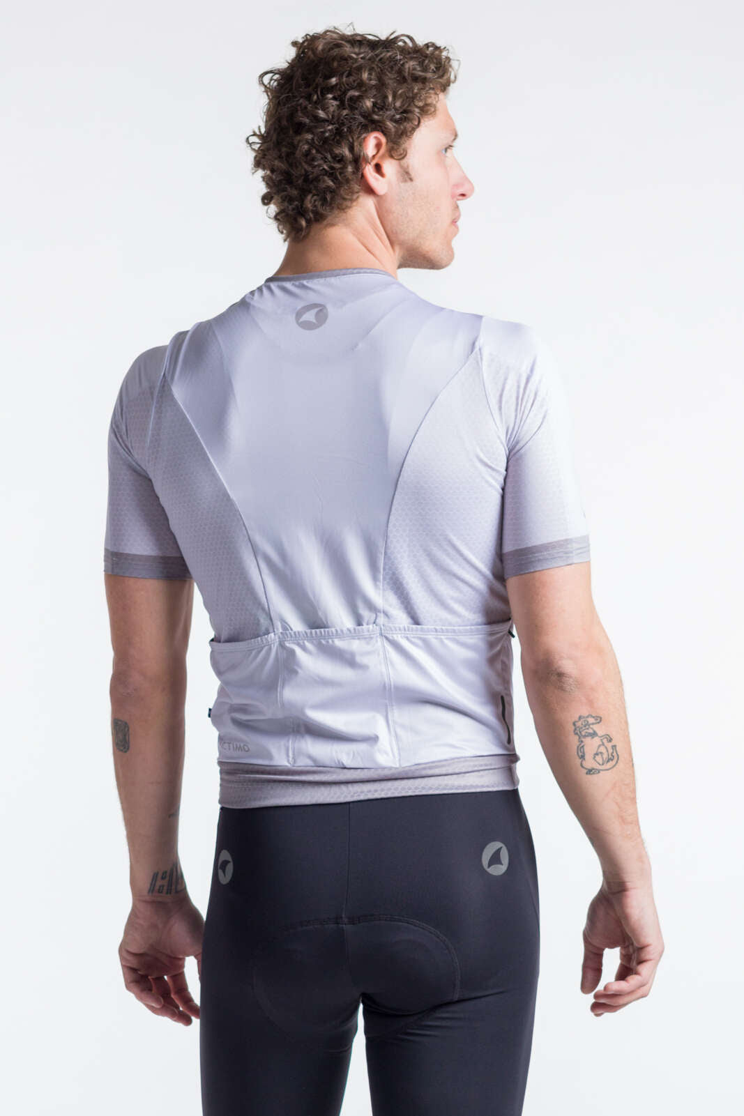 Men's Best White Cycling Jersey - Summit Back View