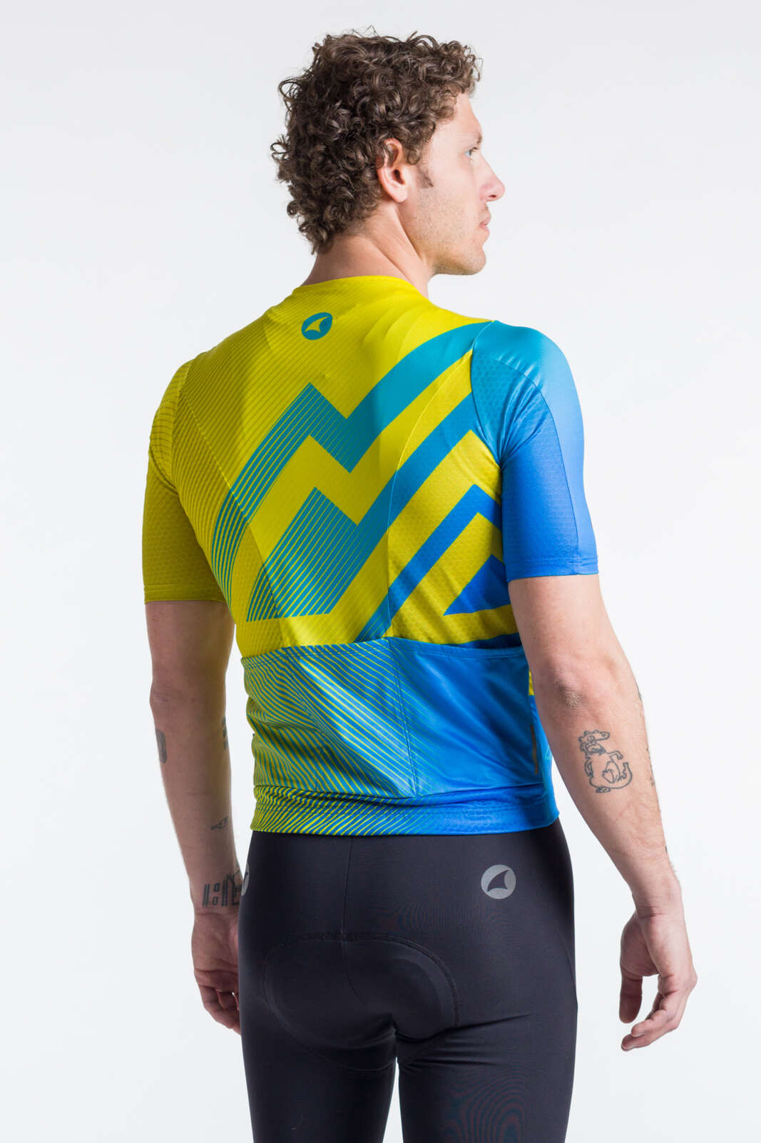 Mens yellow cycling jersey deals