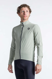Men's Sage Green Packable Cycling Jacket - Summit Shell Front View