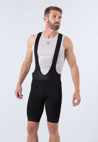 Men's Black 12-Hour Cycling Bibs - Summit Stratos Front View