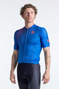 Best Blue Tri Tops for Men - Short Sleeve Front View