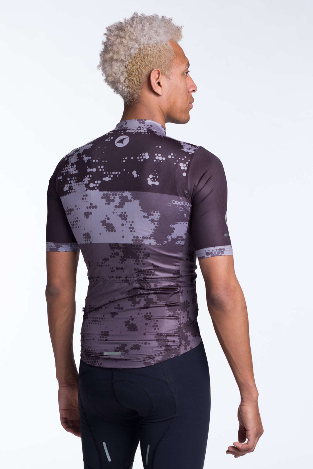 Men's Black Aero Summer Cycling Jersey - Ascent Disperse Back View