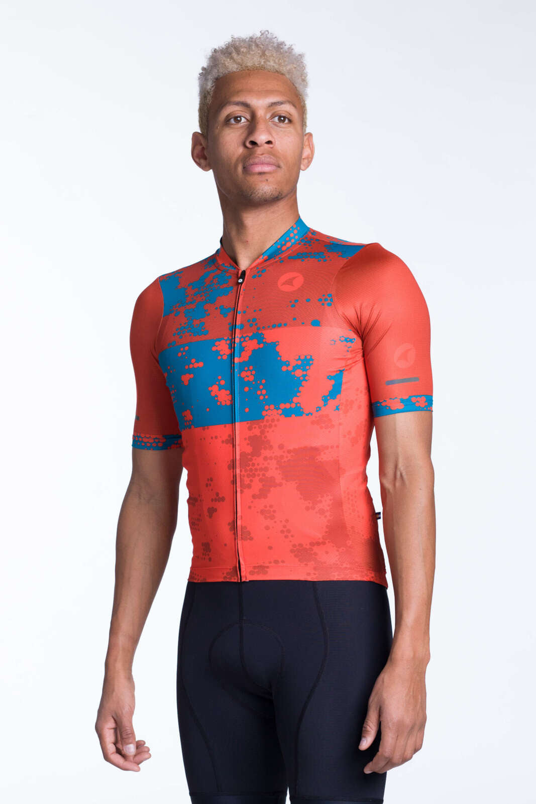 Men's Red Aero Summer Cycling Jersey - Ascent Disperse Front View