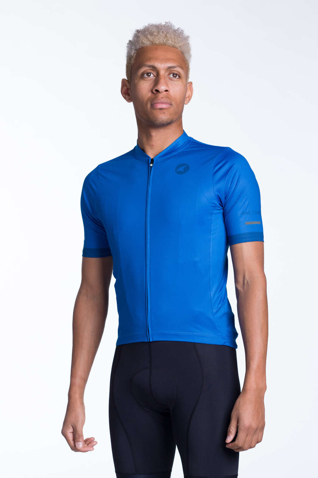 Men's Blue Bike Jersey - Ascent Front View