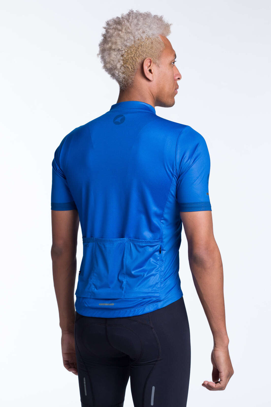 Men's Blue Bike Jersey - Ascent Back View