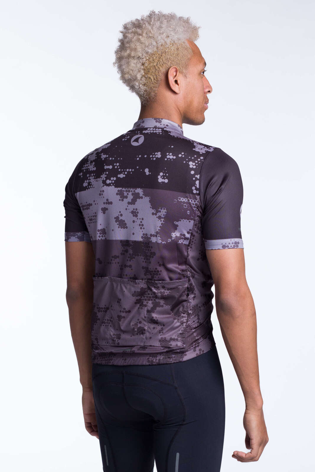 Men's Black Bike Jersey - Ascent Disperse Back View