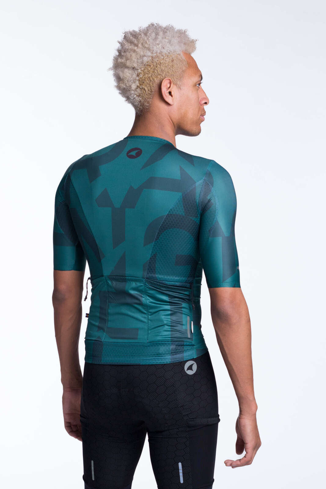 Men's Forest Green Cargo Cycling Jersey - Back View