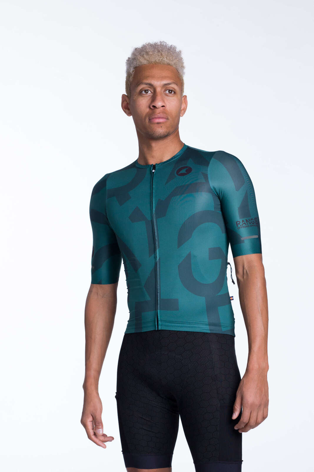 Men's Forest Green Cargo Cycling Jersey - Front View