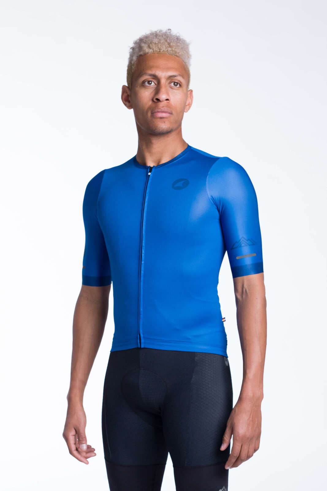 Men's Blue Aero Cycling Jersey - Summit Front View