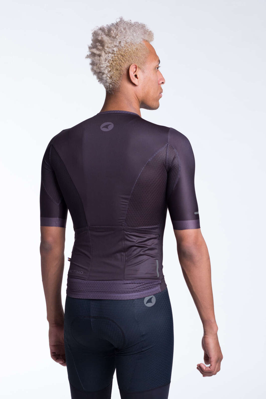 Men's Black Aero Cycling Jersey - Summit Back View