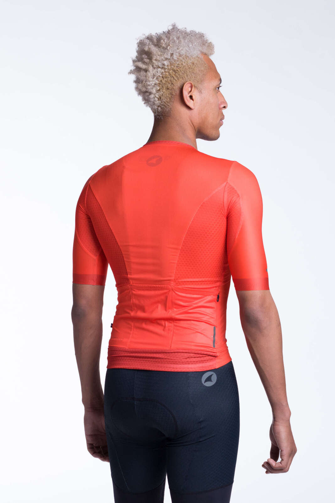 Men's Red Aero Cycling Jersey - Summit Back View