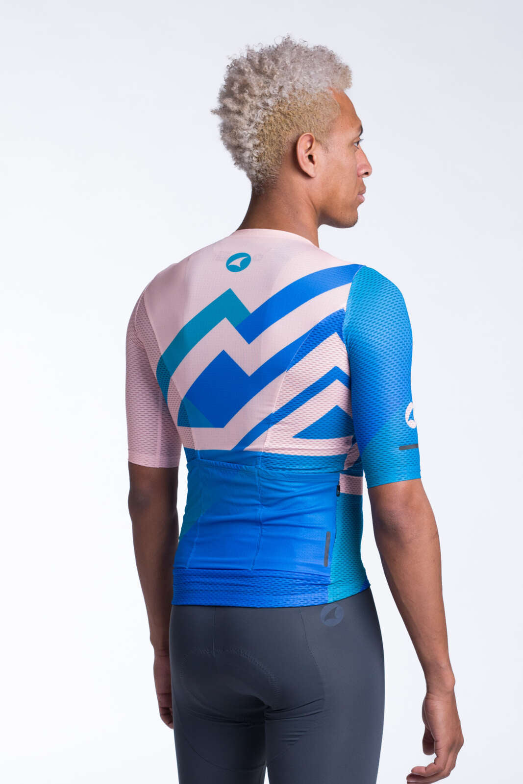 Men's Aero Mesh Cycling Jersey - Synth Blush Back View