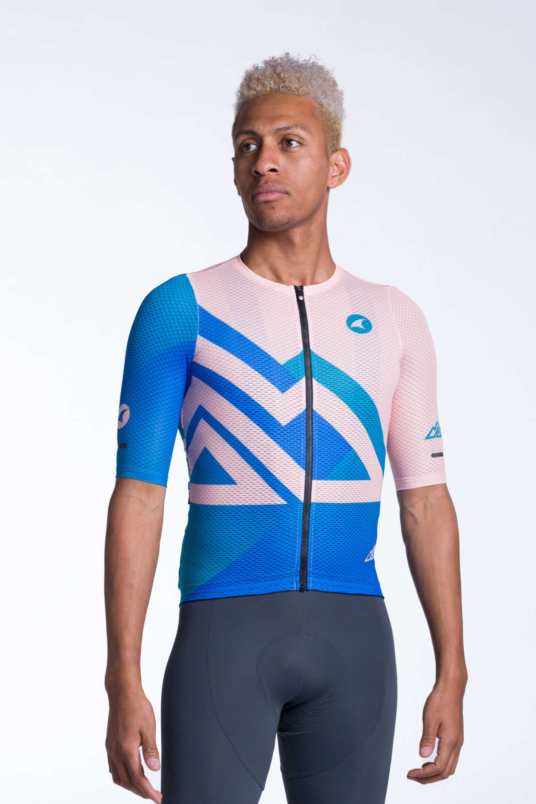 Men's Aero Mesh Cycling Jersey - Synth Blush Front View