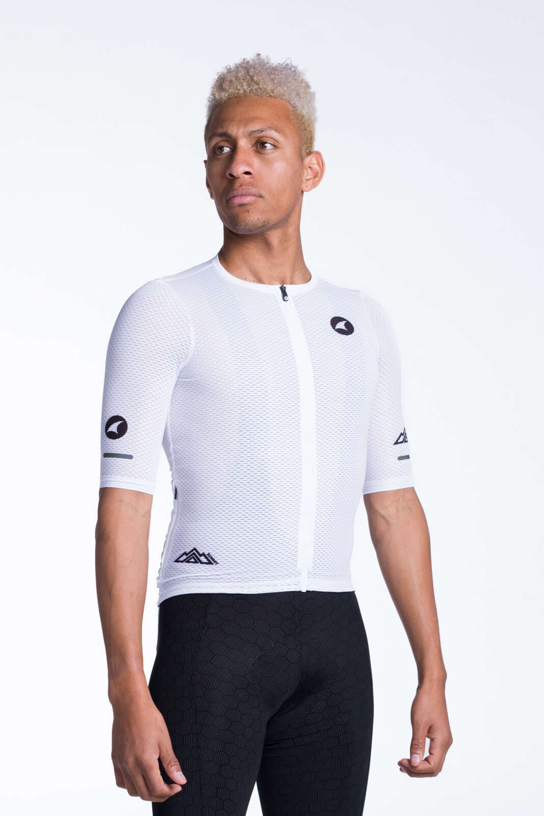 Lightweight White Mesh Cycling Jersey for Men Pactimo