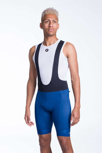 Men's Navy Blue Cycling Bib Shorts - Summit Raptor Front View