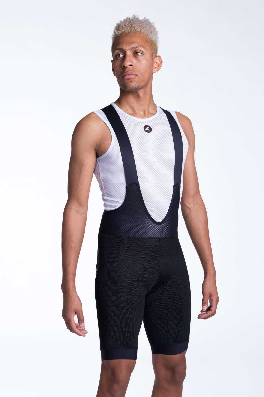 Men's Long Length 12-Hour Cycling Bibs - Summit Stratos Front View