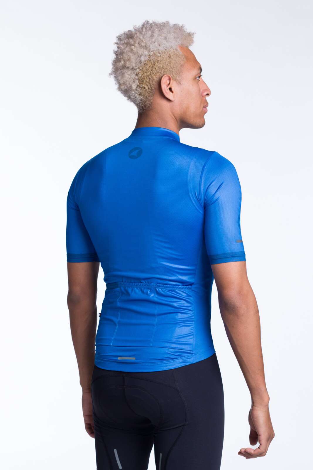 Men's Blue Aero Summer Cycling Jersey - Ascent Back View