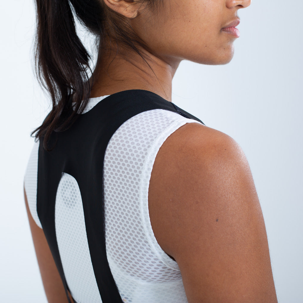 Women's Lightweight Sleeveless Cycling Base Layer - Detail #color_white