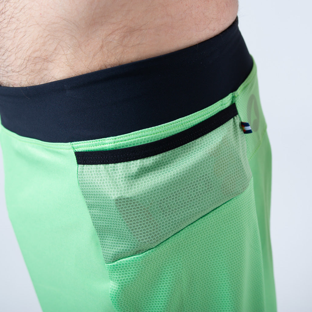 Men's Running Shorts - Stuffed Side Pocket #color_washed-lime