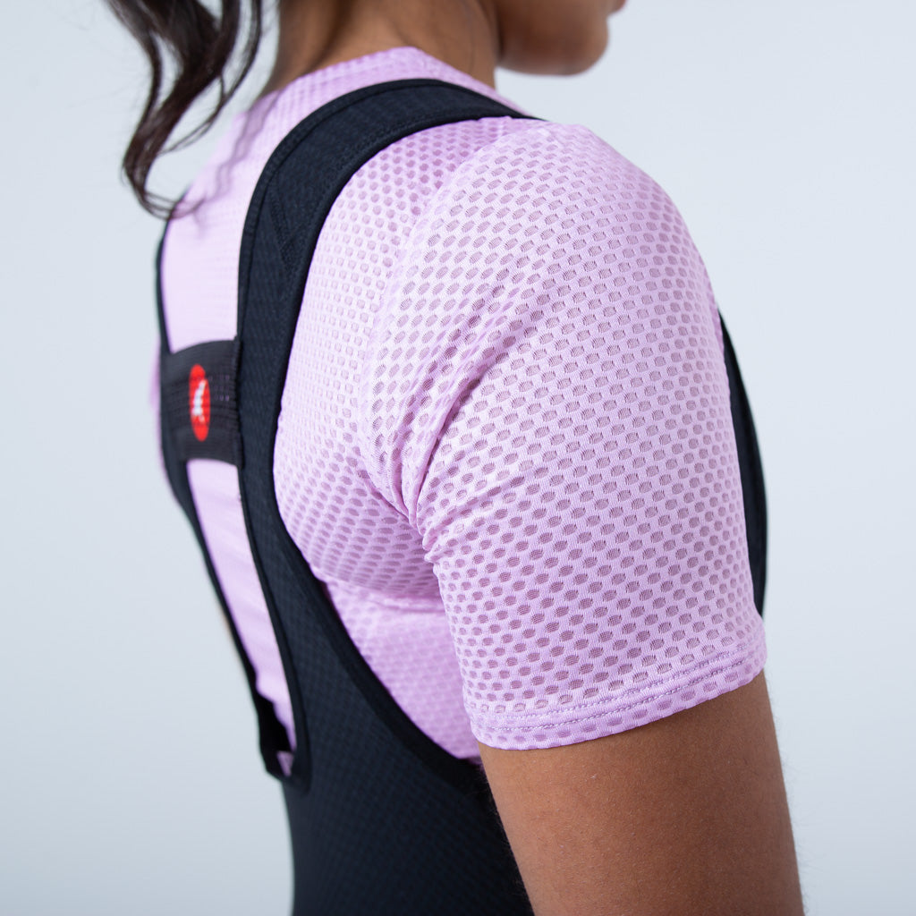 Women's Lightweight Short Sleeve Cycling Base Layer - Sleeve Detail #color_lilac