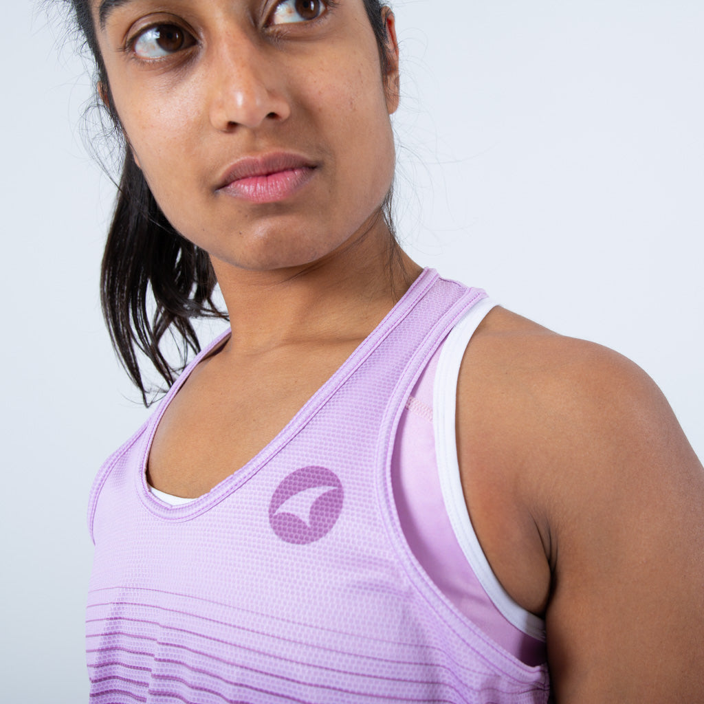 Women's Running Singlet - Fabric Detail #color_lilac