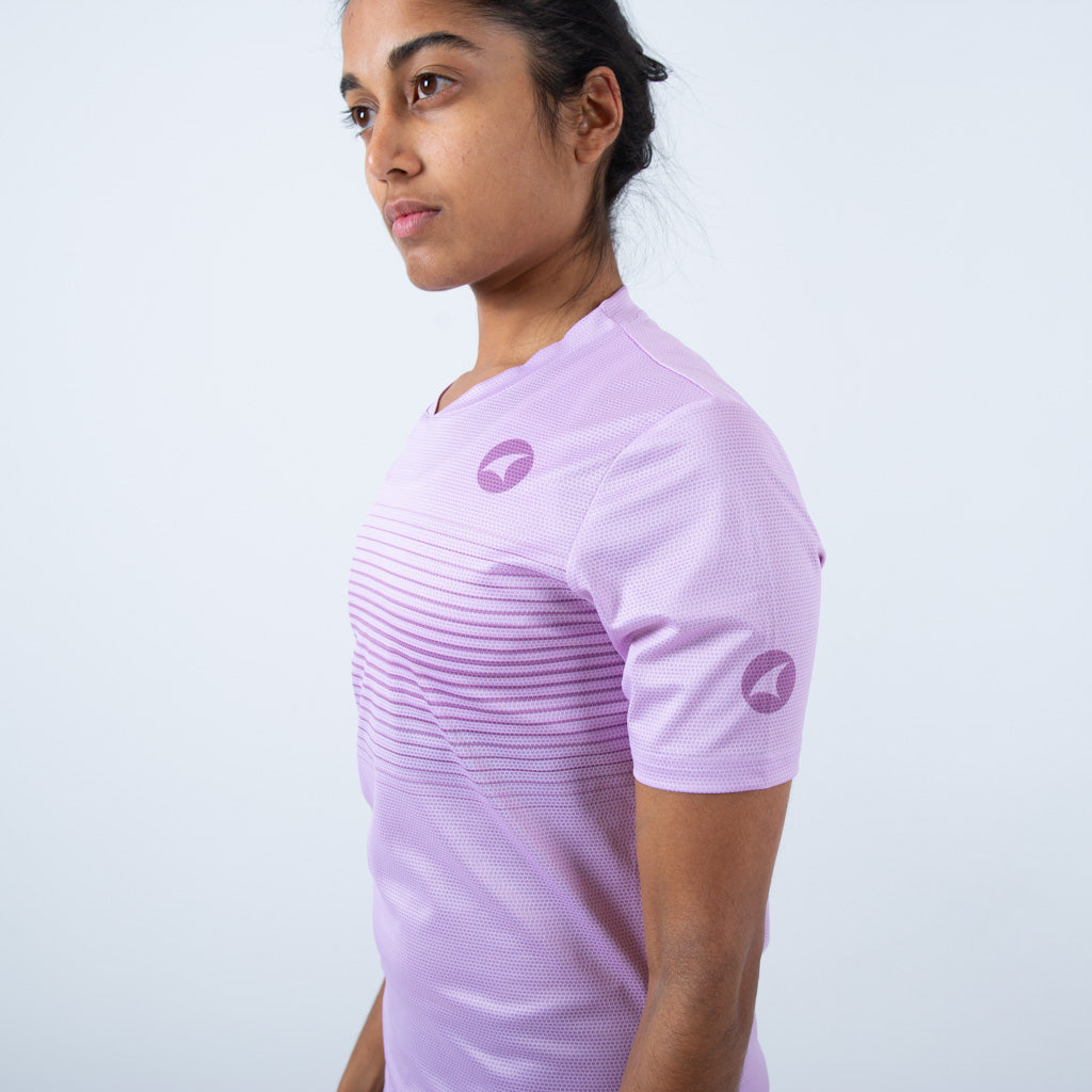 Women's Running Shirt - Close-up #color_lilac